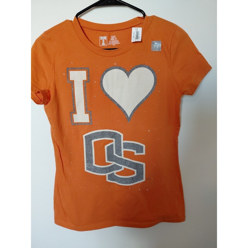 Tennessee Women Small  Rhinestone Shirt Orange NCAA NEW WITH TAGS